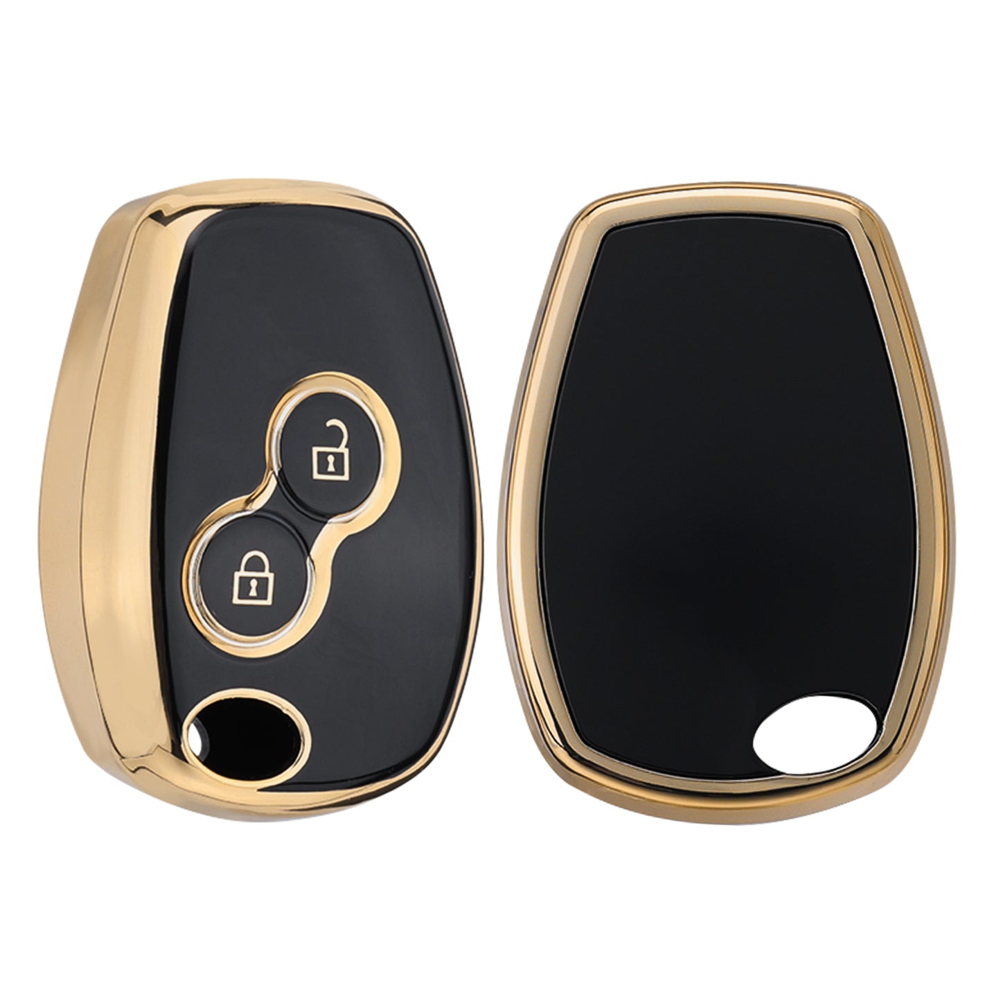 kwmobile Car Key Cover compatible with Renault Dacia 2-Button Car Key - Silicone Case Fob