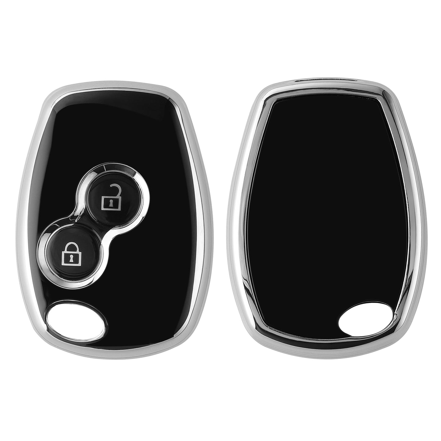 kwmobile Car Key Cover compatible with Renault Dacia 2-Button Car Key - Silicone Case Fob