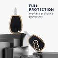 kwmobile Car Key Cover compatible with Renault Dacia 2-Button Car Key - Silicone Case Fob