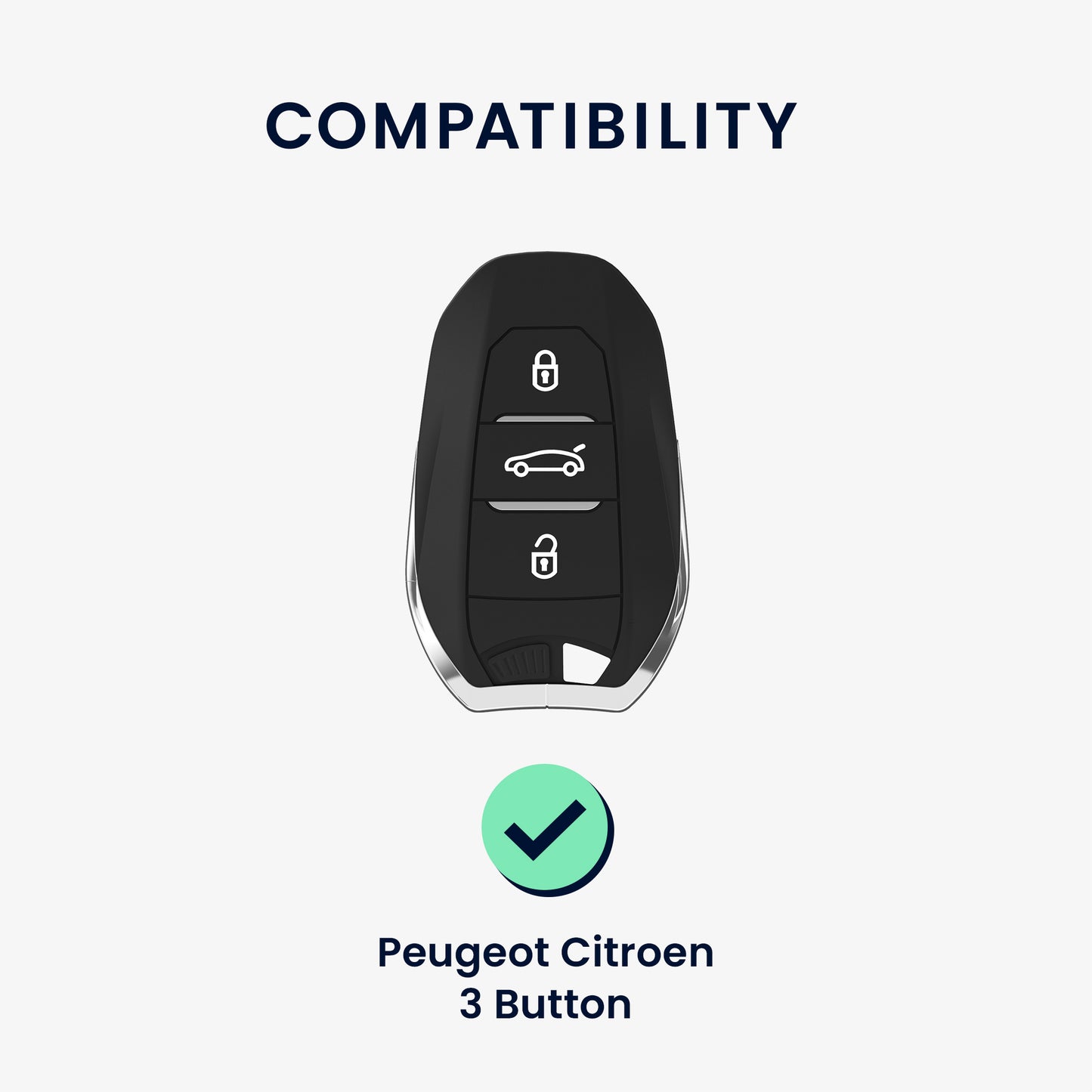 Silicone Cover compatible with Peugeot Citroen Car Key