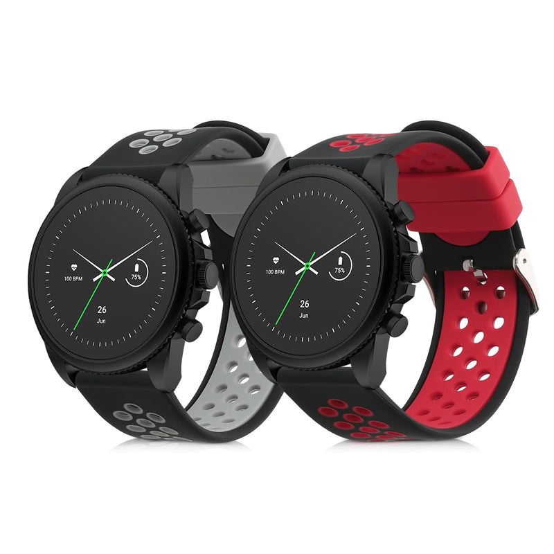 kwmobile Watch Strap for Fossil Gen 6 Men's Smartwatch Wristband Fitness Tracker Band Set Replacement Strap