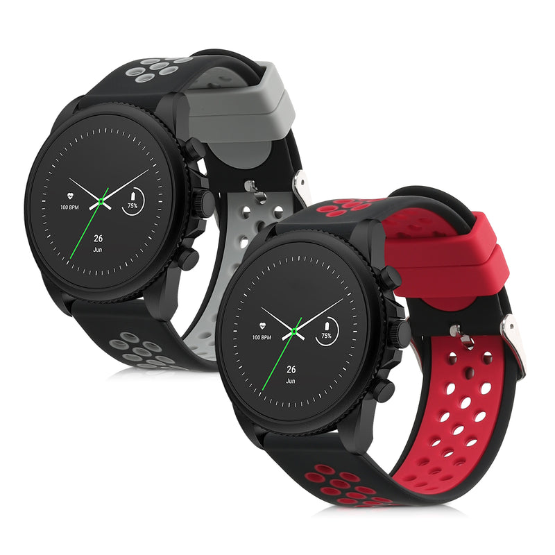 kwmobile Watch Strap for Fossil Gen 6 Men's Smartwatch Wristband Fitness Tracker Band Set Replacement Strap