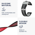 kwmobile Watch Strap for Fossil Gen 6 Men's Smartwatch Wristband Fitness Tracker Band Set Replacement Strap
