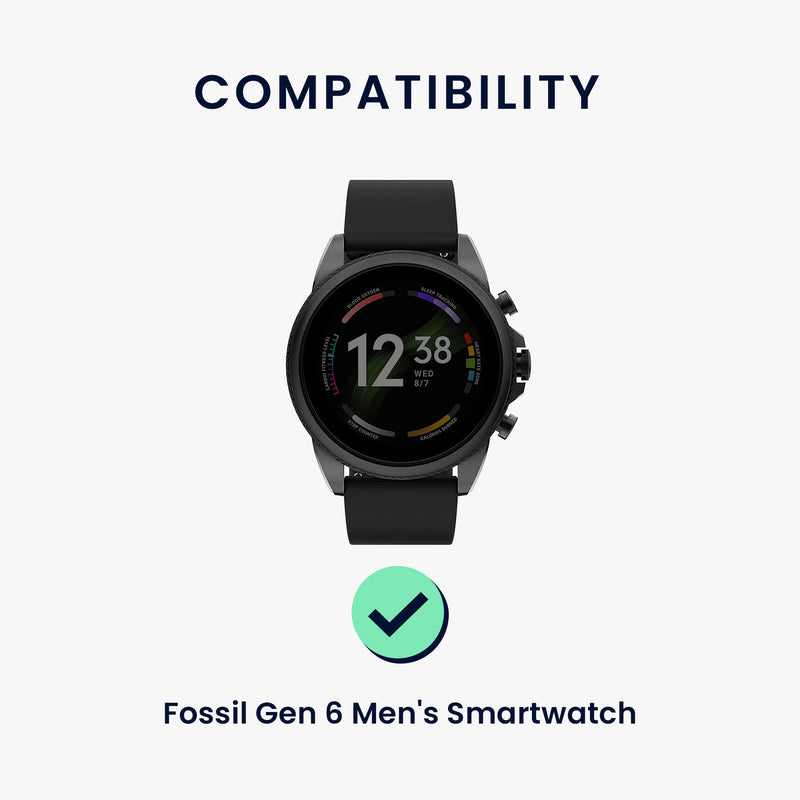kwmobile Watch Strap for Fossil Gen 6 Men's Smartwatch Wristband Fitness Tracker Band Set Replacement Strap
