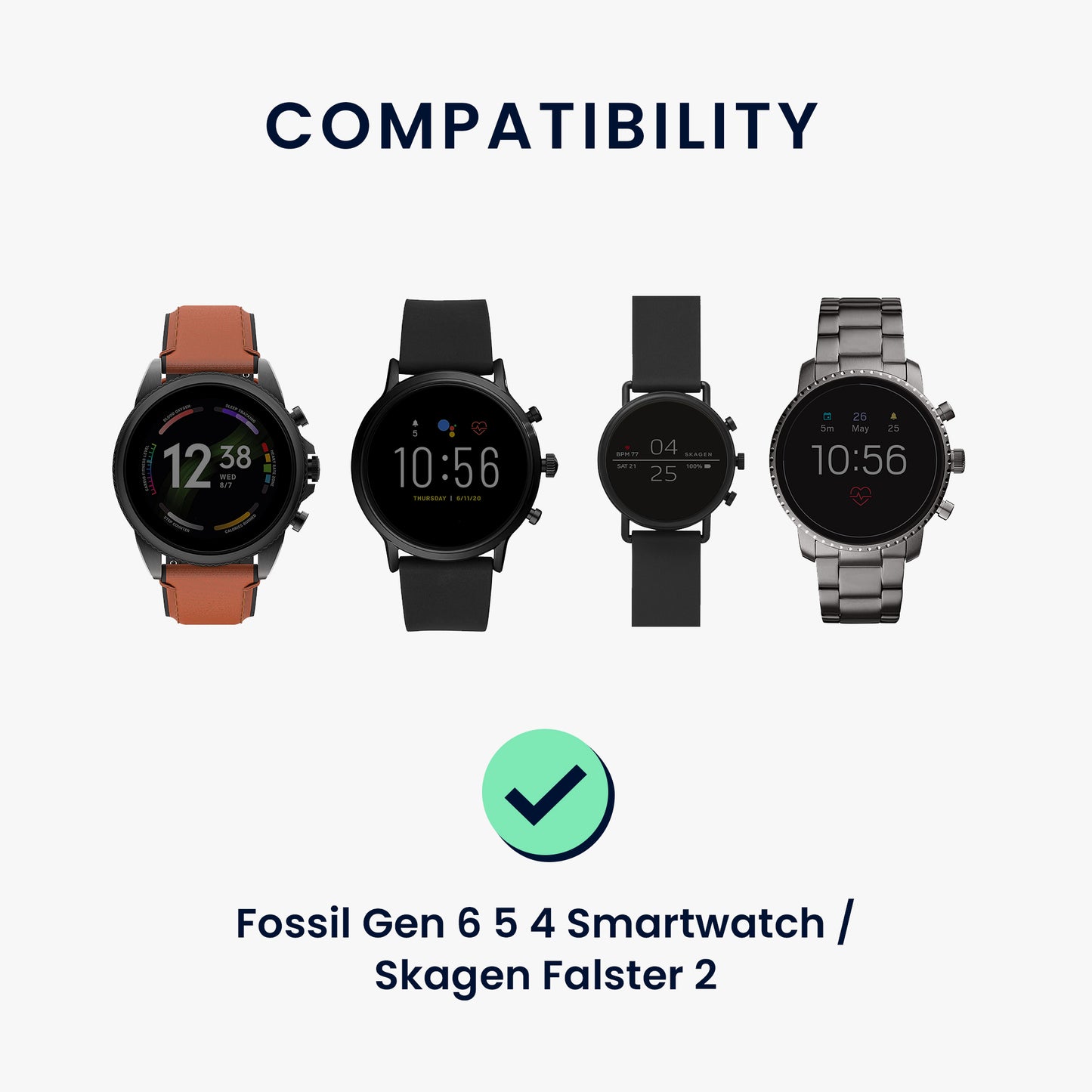 kwmobile USB Cable Charger compatible with Fossil Gen 6 5 4 Smartwatch / Skagen Falster 2 Charging Cable Smart Watch Replacement Cable Fitness Tracker Charging Cable
