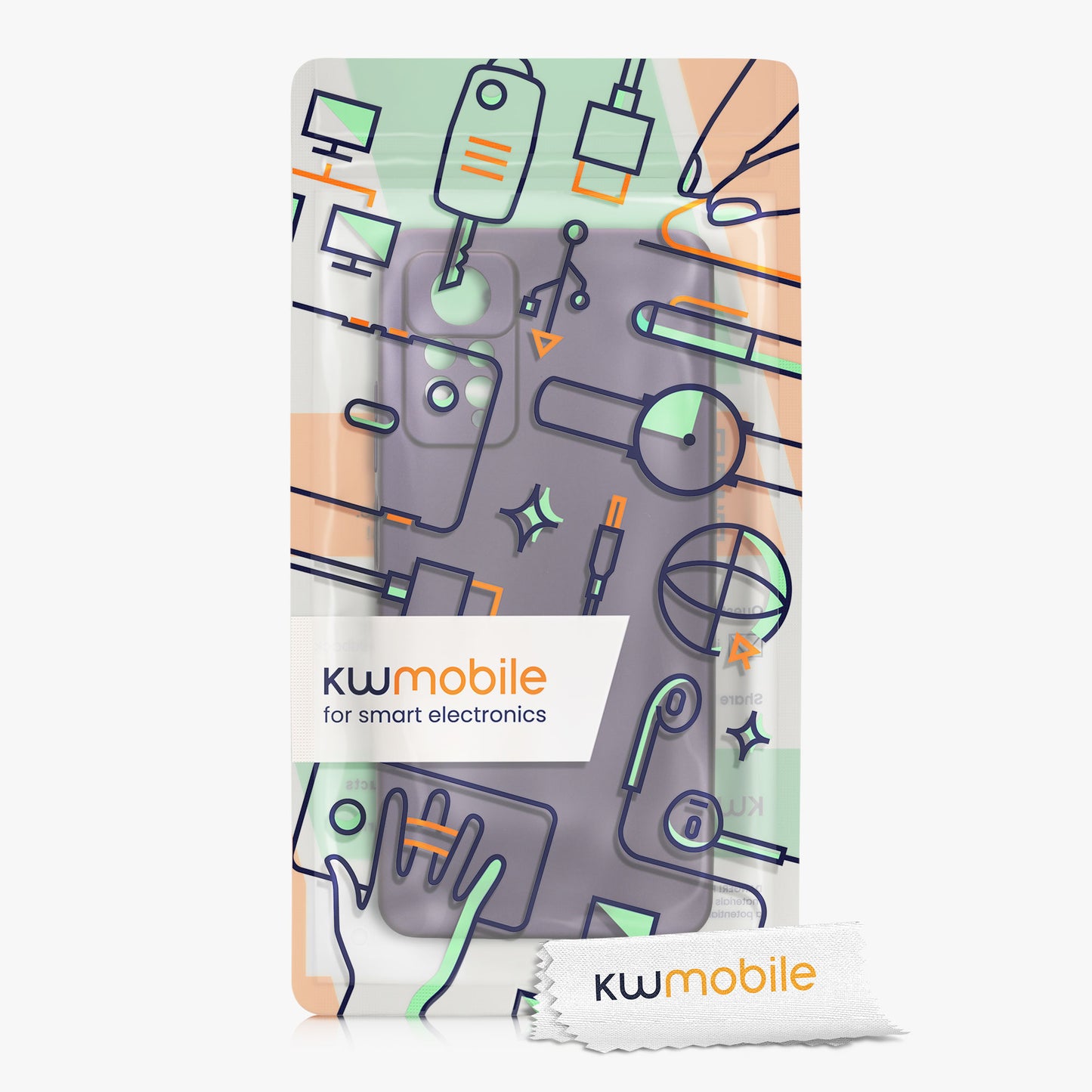 kwmobile Phone Case for Xiaomi Redmi Note 11 Pro / Note 11 Pro (5G) / Note 12 Pro (4G) - Metallic Shimmering Silicone Case - Protective Cover
