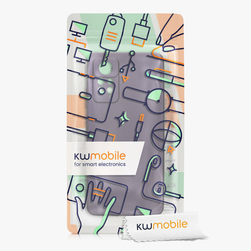 kwmobile Phone Case for Xiaomi Redmi Note 11 Pro / Note 11 Pro (5G) / Note 12 Pro (4G) - Metallic Shimmering Silicone Case - Protective Cover