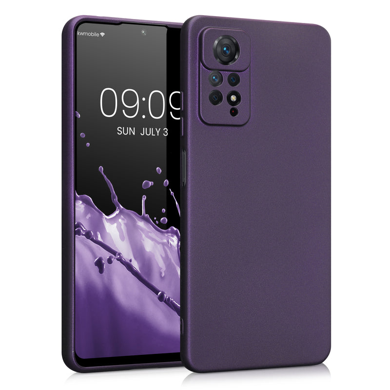 kwmobile Phone Case for Xiaomi Redmi Note 11 Pro / Note 11 Pro (5G) / Note 12 Pro (4G) - Metallic Shimmering Silicone Case - Protective Cover