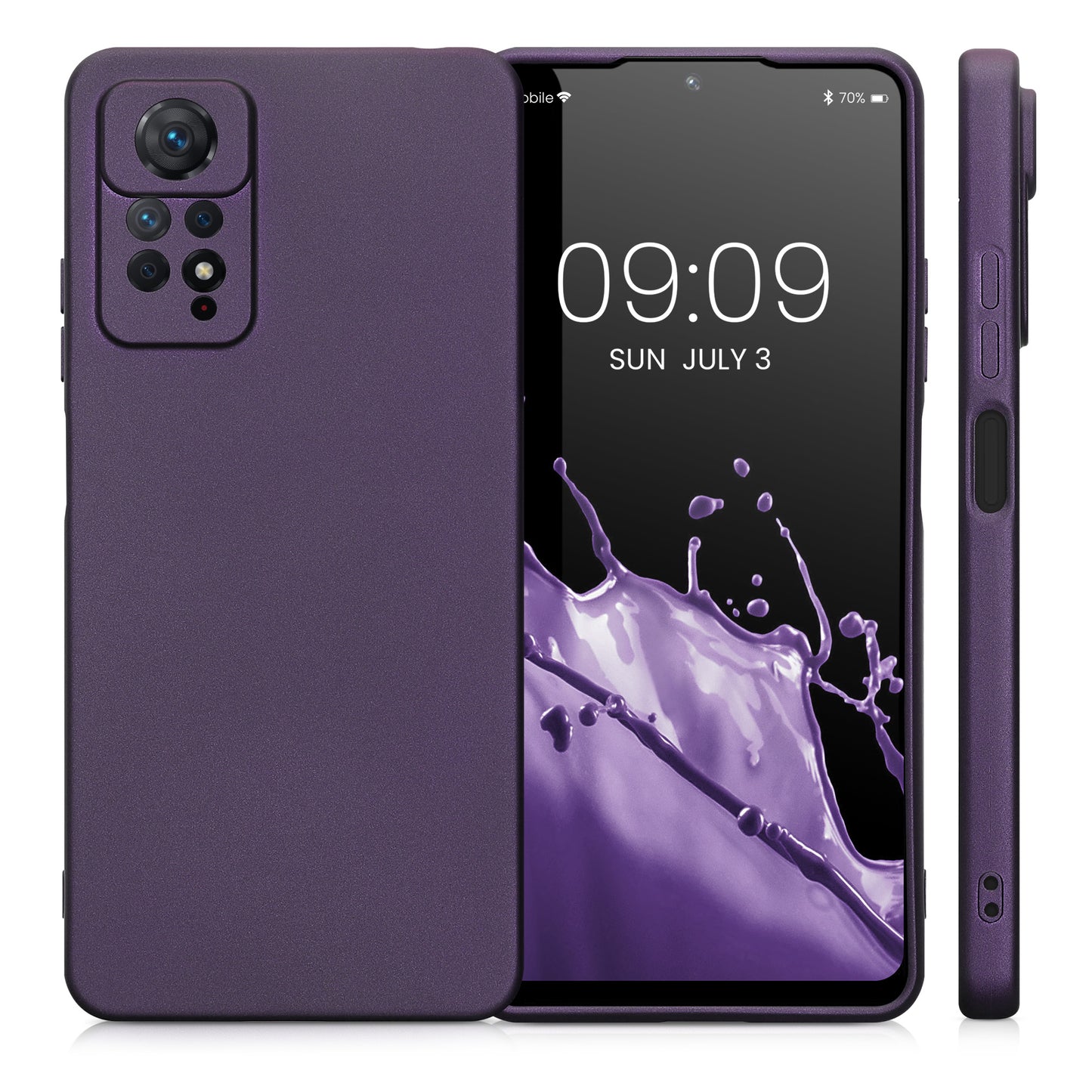 kwmobile Phone Case for Xiaomi Redmi Note 11 Pro / Note 11 Pro (5G) / Note 12 Pro (4G) - Metallic Shimmering Silicone Case - Protective Cover