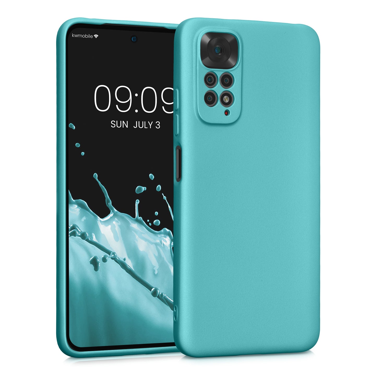 kwmobile Phone Case for Xiaomi Redmi Note 11 / Note 11S - Soft Silicone Metallic Shimmering Case - Protective Cover