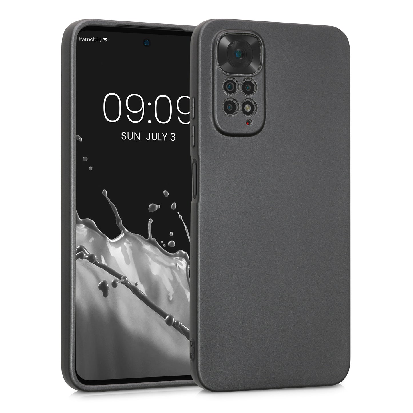kwmobile Phone Case for Xiaomi Redmi Note 11 / Note 11S - Soft Silicone Metallic Shimmering Case - Protective Cover