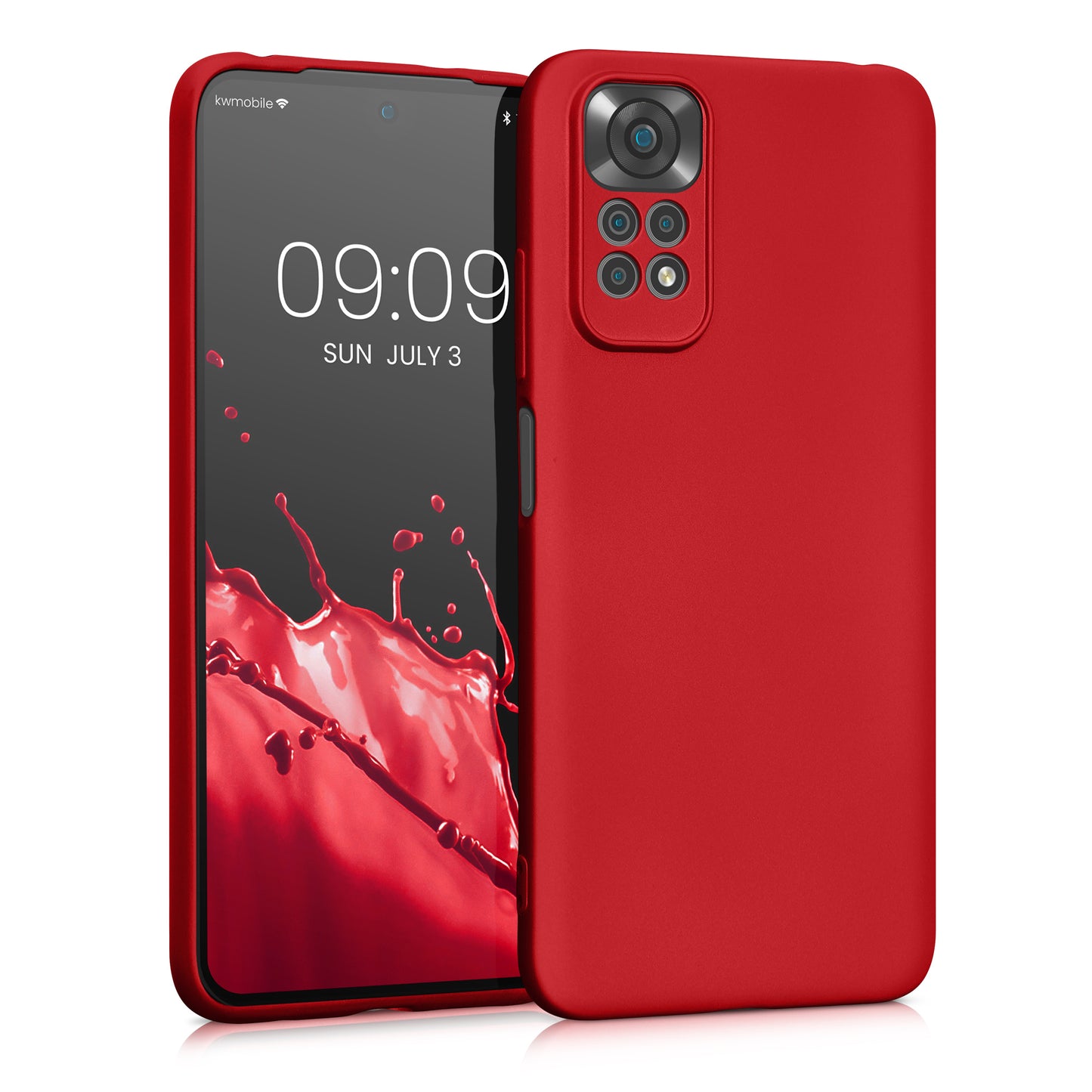 kwmobile Phone Case for Xiaomi Redmi Note 11 / Note 11S - Soft Silicone Metallic Shimmering Case - Protective Cover
