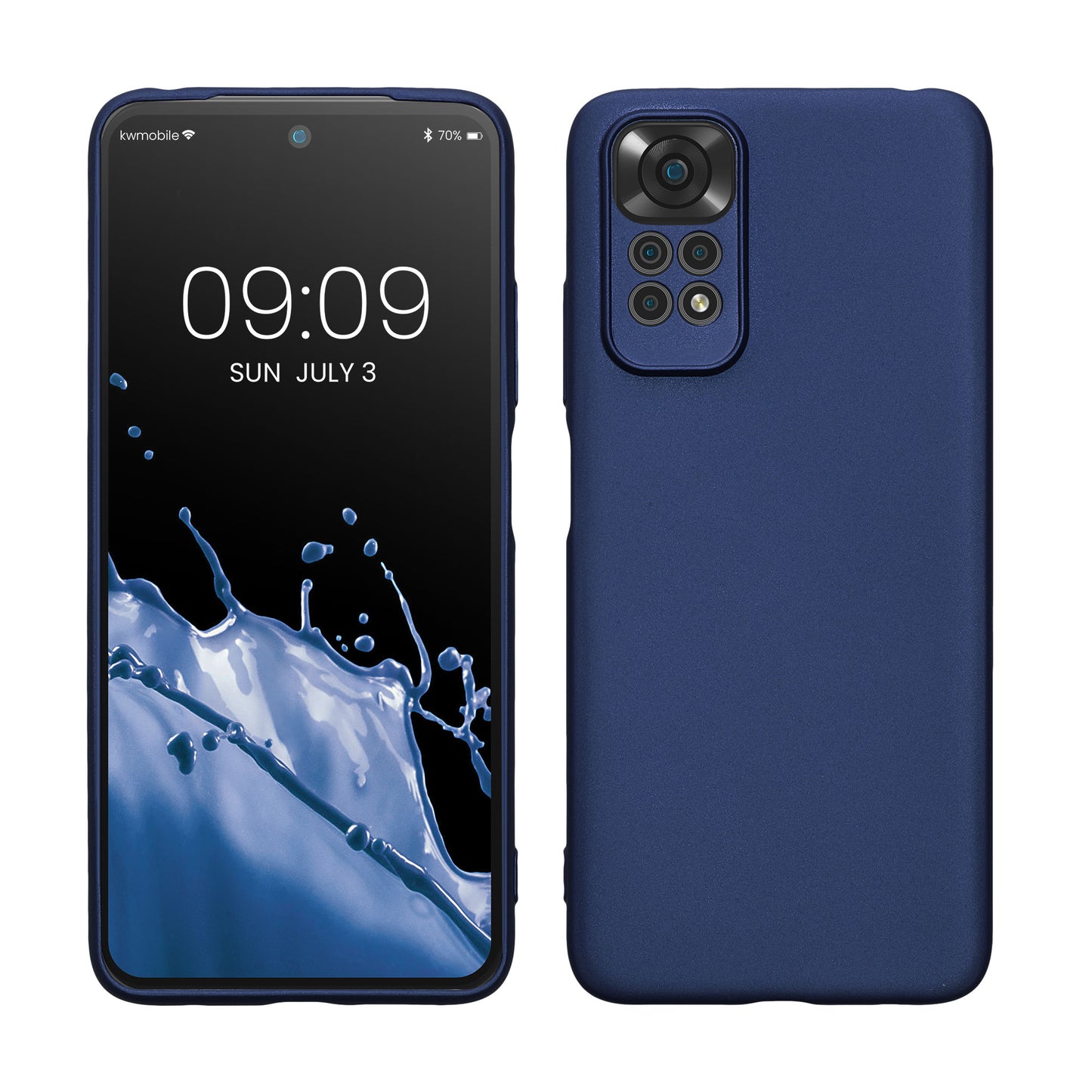 kwmobile Phone Case for Xiaomi Redmi Note 11 / Note 11S - Soft Silicone Metallic Shimmering Case - Protective Cover