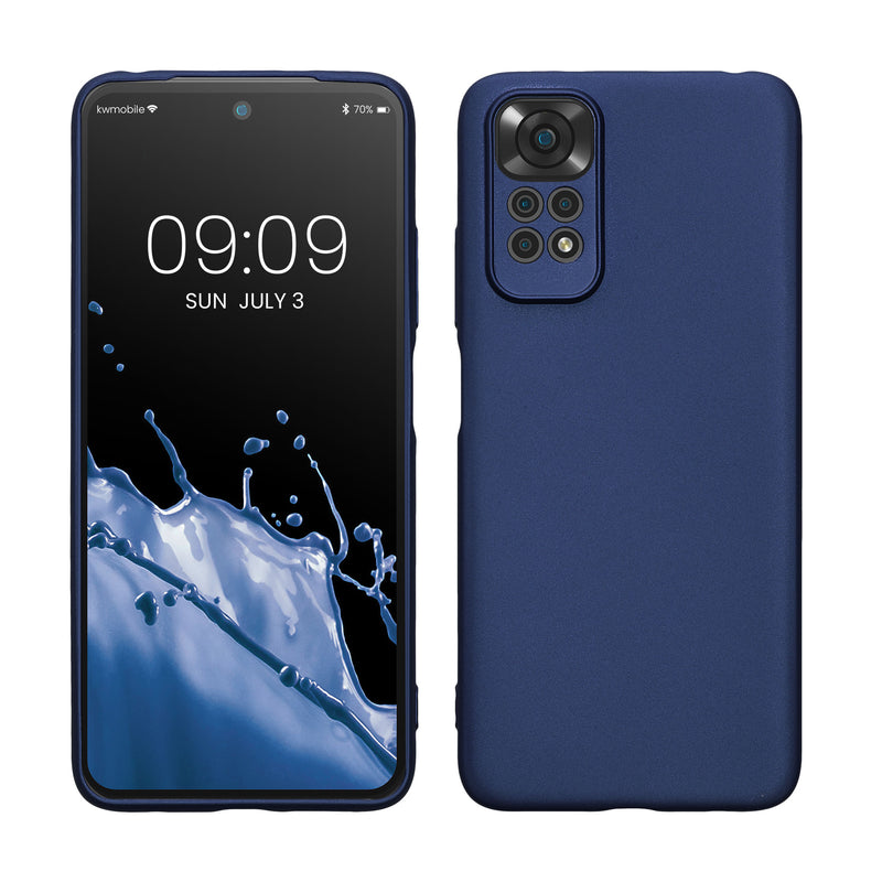kwmobile Phone Case for Xiaomi Redmi Note 11 / Note 11S - Soft Silicone Metallic Shimmering Case - Protective Cover