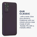 kwmobile Phone Case for Xiaomi Redmi Note 11 / Note 11S - Soft Silicone Metallic Shimmering Case - Protective Cover
