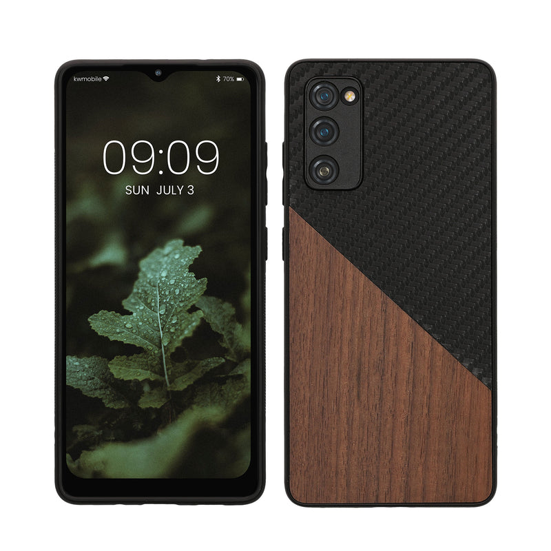 kwmobile Hülle kompatibel mit Samsung Galaxy S20 FE - Handyhülle - Handy Schutzhülle - Smartphone Cover - Dunkelbraun Schwarz Dunkelbraun  
