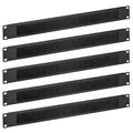 kwmobile 5X 19 Zoll Server Rack Abdeckung - Bürsten Kabelöffnung für 19" Serverracks - Serverschrank Netzwerkschrank Kabelmanagement Kabelführung - Server Rack Zubehör Schwarz  