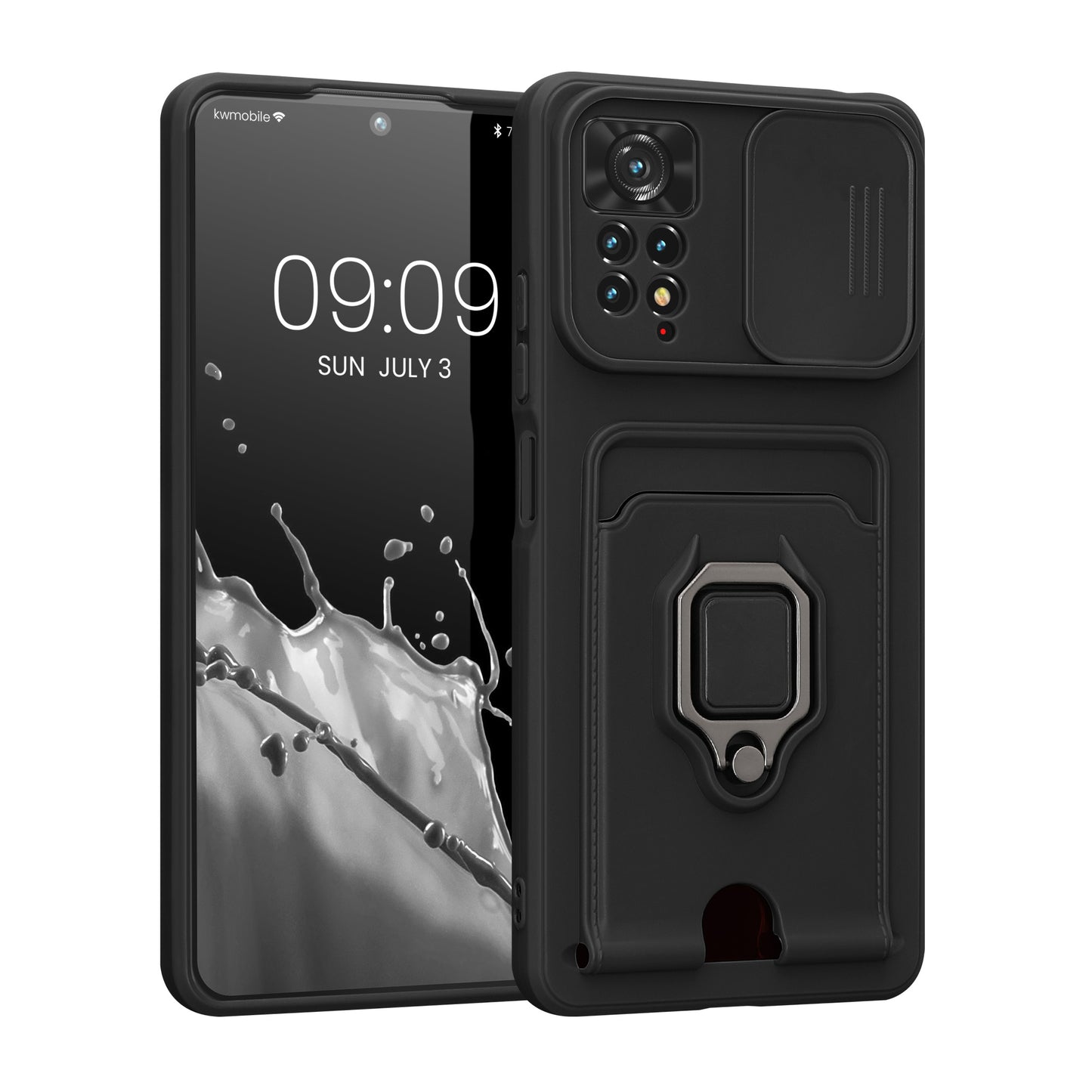 kwmobile Phone Case Compatible with Xiaomi Redmi Note 11 Pro / Note 11 Pro (5G) / Note 12 Pro (4G) - Soft Case with Camera Protection - Card Slot