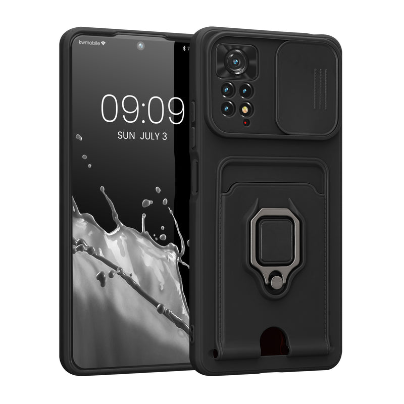 kwmobile Phone Case Compatible with Xiaomi Redmi Note 11 Pro / Note 11 Pro (5G) / Note 12 Pro (4G) - Soft Case with Camera Protection - Card Slot