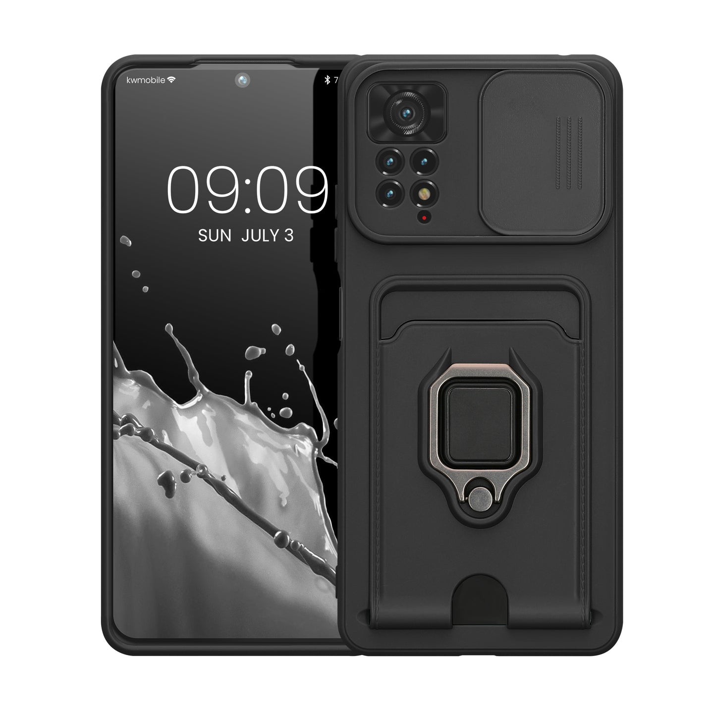 kwmobile Phone Case Compatible with Xiaomi Redmi Note 11 Pro / Note 11 Pro (5G) / Note 12 Pro (4G) - Soft Case with Camera Protection - Card Slot