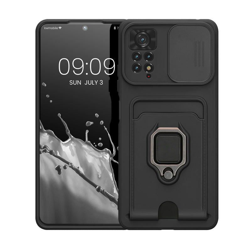 kwmobile Phone Case Compatible with Xiaomi Redmi Note 11 Pro / Note 11 Pro (5G) / Note 12 Pro (4G) - Soft Case with Camera Protection - Card Slot