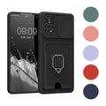 kwmobile Handyhülle kompatibel mit Xiaomi Redmi Note 11 Pro / Note 11 Pro (5G) / Note 12 Pro (4G) - Softcase mit Kameraschutz - Kartenfach - Schwarz Schwarz  
