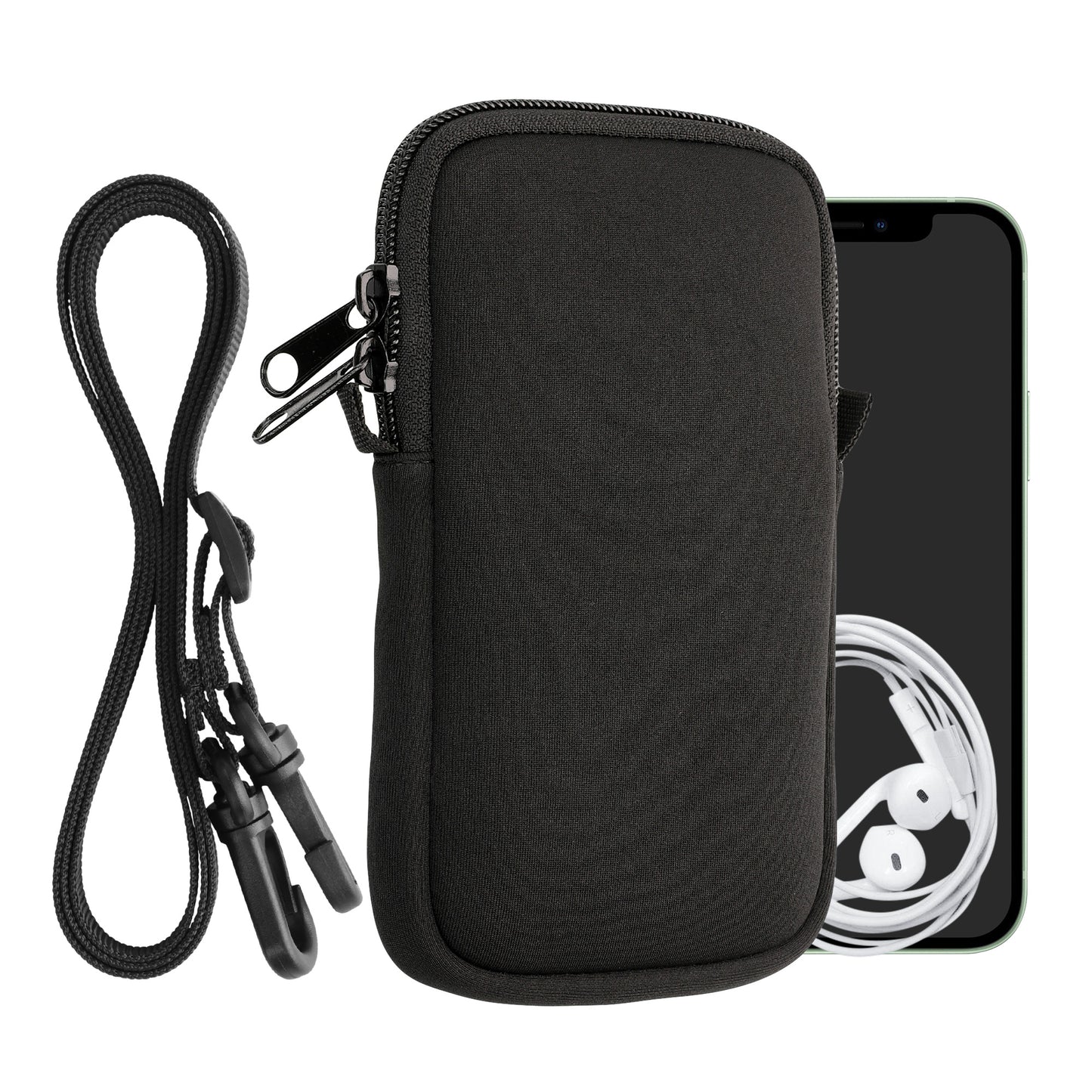 kwmobile Phone Pouch for Smartphones - Phone Bag with Lanyard 15.2 x 8.3 cm Inner Dimensions