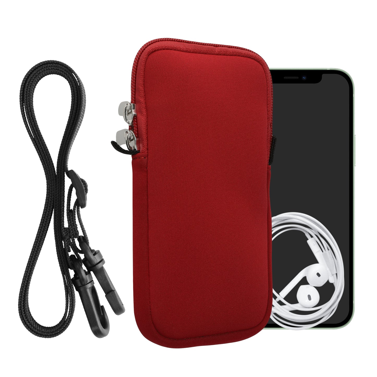kwmobile Phone Pouch for Smartphones - Phone Bag with Lanyard 15.2 x 8.3 cm Inner Dimensions