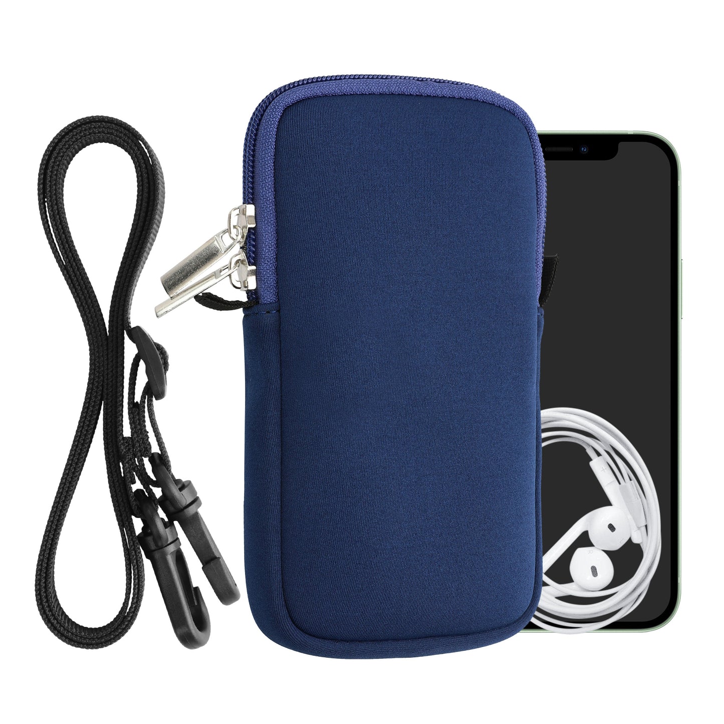 kwmobile Phone Pouch for Smartphones - Phone Bag with Lanyard 15.2 x 8.3 cm Inner Dimensions