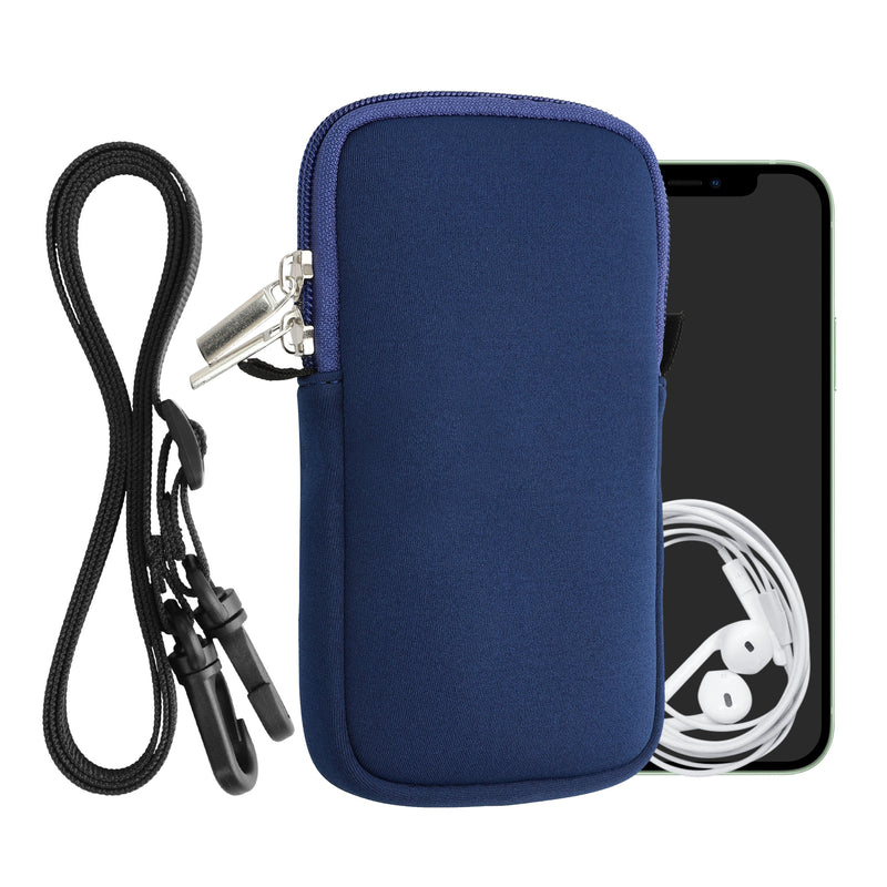 kwmobile Phone Pouch for Smartphones - Phone Bag with Lanyard 15.2 x 8.3 cm Inner Dimensions