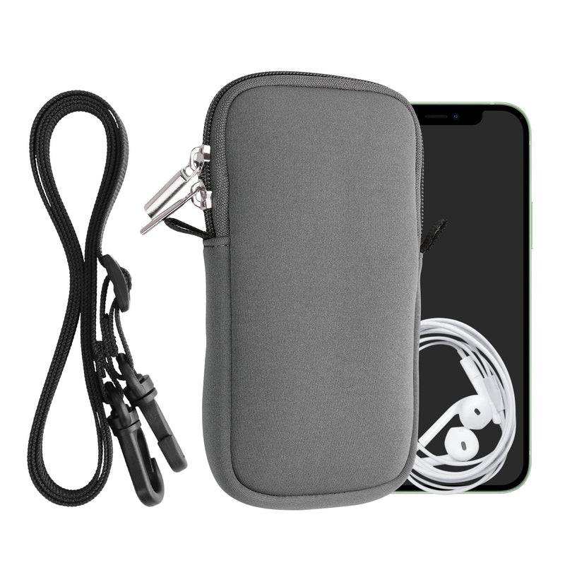 kwmobile Phone Pouch for Smartphones - Phone Bag with Lanyard 15.2 x 8.3 cm Inner Dimensions