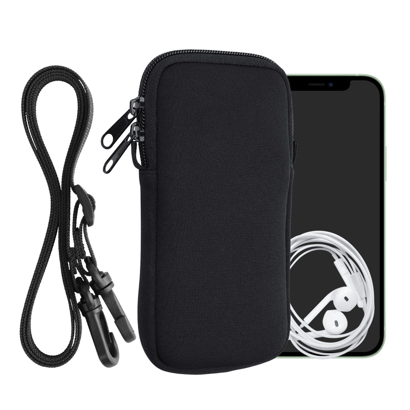 kwmobile Phone Pouch for Smartphones - Phone Bag with Lanyard 15.2 x 8.3 cm Inner Dimensions