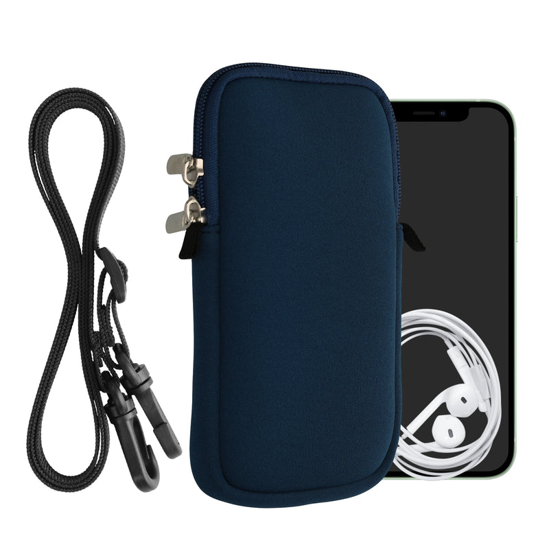 kwmobile Phone Pouch for Smartphones - Phone Bag with Lanyard 15.2 x 8.3 cm Inner Dimensions