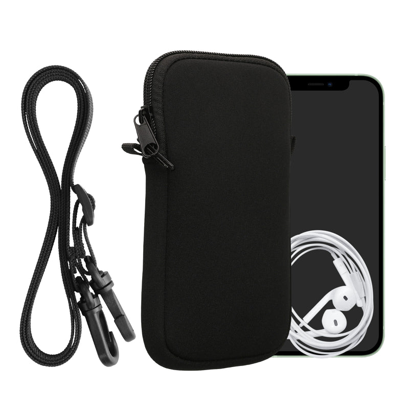 kwmobile Phone Pouch for Smartphones - Phone Bag with Lanyard 15.2 x 8.3 cm Inner Dimensions
