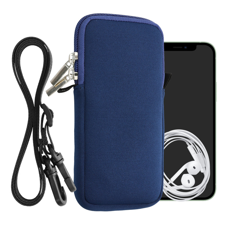 kwmobile Phone Pouch for Smartphones - Phone Bag with Lanyard 15.2 x 8.3 cm Inner Dimensions