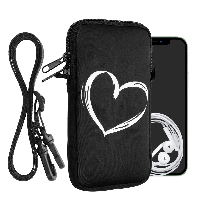 kwmobile Cell Phone Pouch for Smartphones - Cell Phone Bag with Chain 16.5 x 8.9 cm Inner Dimensions - Don't touch my Phone