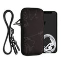 kwmobile Cell Phone Pouch for Smartphones - Cell Phone Bag with Chain 16.5 x 8.9 cm Inner Dimensions - Don't touch my Phone