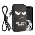 kwmobile Cell Phone Case for Smartphones 6.5" Phone Cover with Chain 16.5 x 8.9 cm Inner Dimensions Don't Touch My Phone