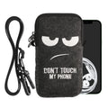 kwmobile Cell Phone Case for Smartphones 6.5" Phone Cover with Chain 16.5 x 8.9 cm Inner Dimensions Don't Touch My Phone