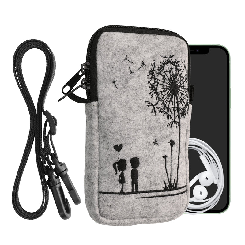 kwmobile Cell Phone Case for Smartphones 6.5" Phone Cover with Chain 16.5 x 8.9 cm Inner Dimensions Don't Touch My Phone
