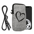 kwmobile Cell Phone Case for Smartphones 6.5" Phone Cover with Chain 16.5 x 8.9 cm Inner Dimensions Don't Touch My Phone