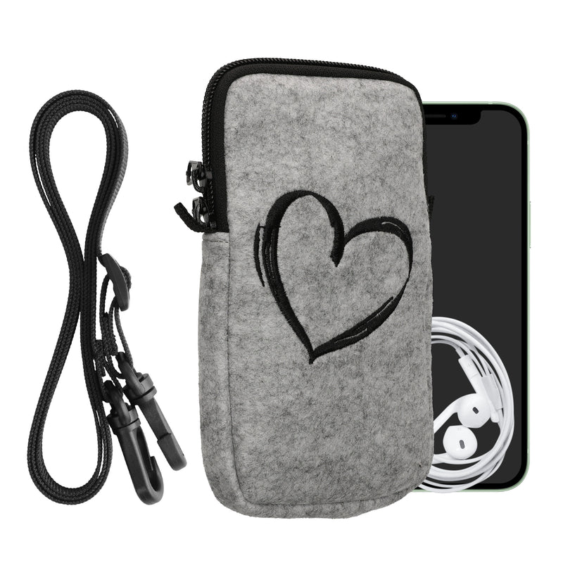 kwmobile Cell Phone Case for Smartphones 6.5" Phone Cover with Chain 16.5 x 8.9 cm Inner Dimensions Don't Touch My Phone
