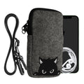kwmobile Cell Phone Case for Smartphones 6.5" Phone Cover with Chain 16.5 x 8.9 cm Inner Dimensions Don't Touch My Phone