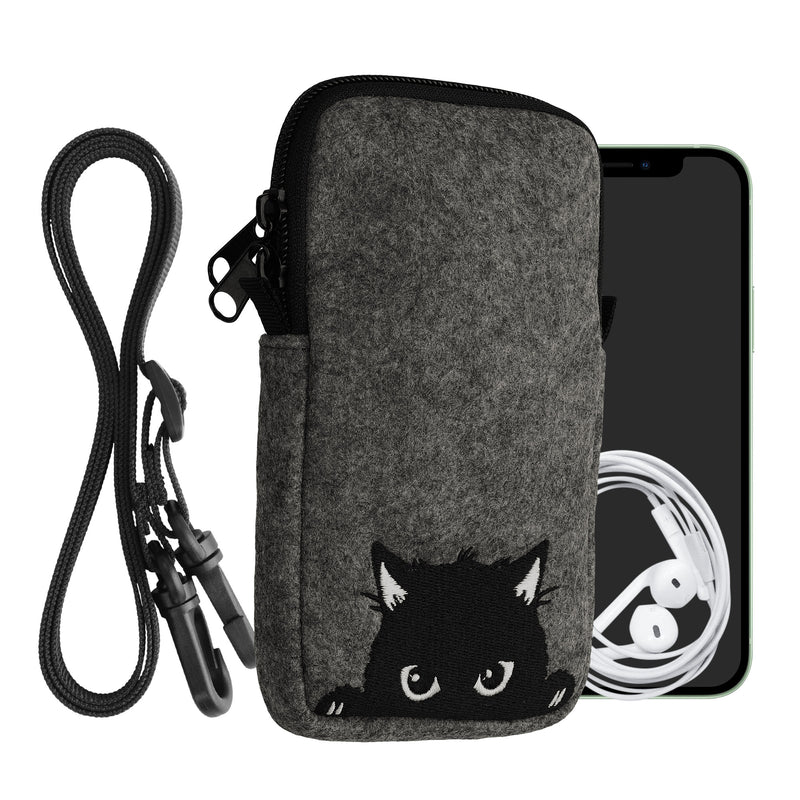 kwmobile Cell Phone Case for Smartphones 6.5" Phone Cover with Chain 16.5 x 8.9 cm Inner Dimensions Don't Touch My Phone