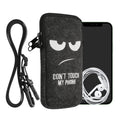 kwmobile Cell Phone Case for Smartphones 6.5" Phone Cover with Chain 16.5 x 8.9 cm Inner Dimensions Don't Touch My Phone