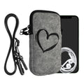 kwmobile Cell Phone Case for Smartphones 6.5" Phone Cover with Chain 16.5 x 8.9 cm Inner Dimensions Don't Touch My Phone