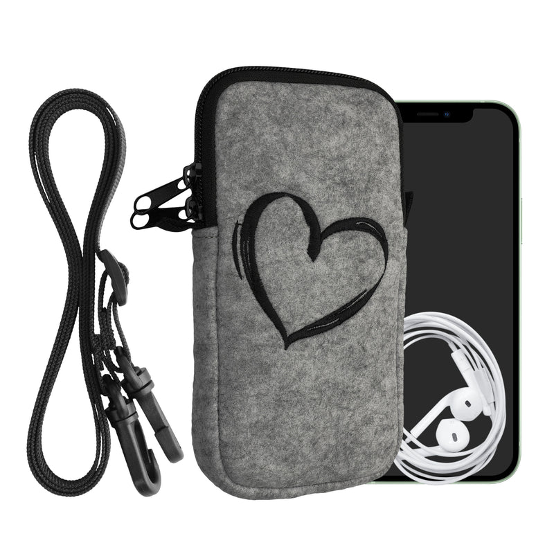kwmobile Cell Phone Case for Smartphones 6.5" Phone Cover with Chain 16.5 x 8.9 cm Inner Dimensions Don't Touch My Phone