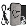 kwmobile Cell Phone Case for Smartphones 6.5" Phone Cover with Chain 16.5 x 8.9 cm Inner Dimensions Don't Touch My Phone