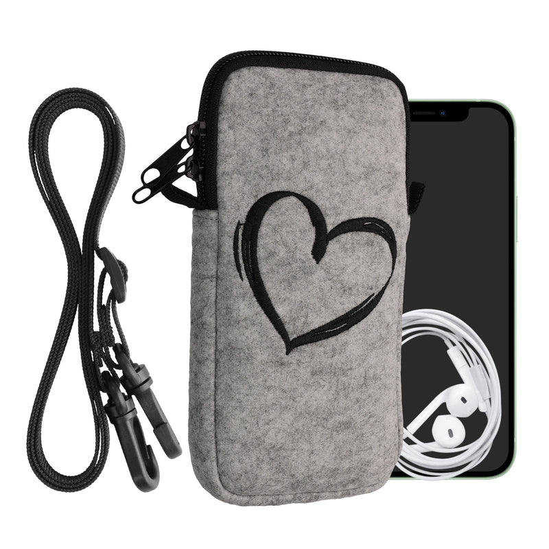 kwmobile Cell Phone Case for Smartphones 6.5" Phone Cover with Chain 16.5 x 8.9 cm Inner Dimensions Don't Touch My Phone