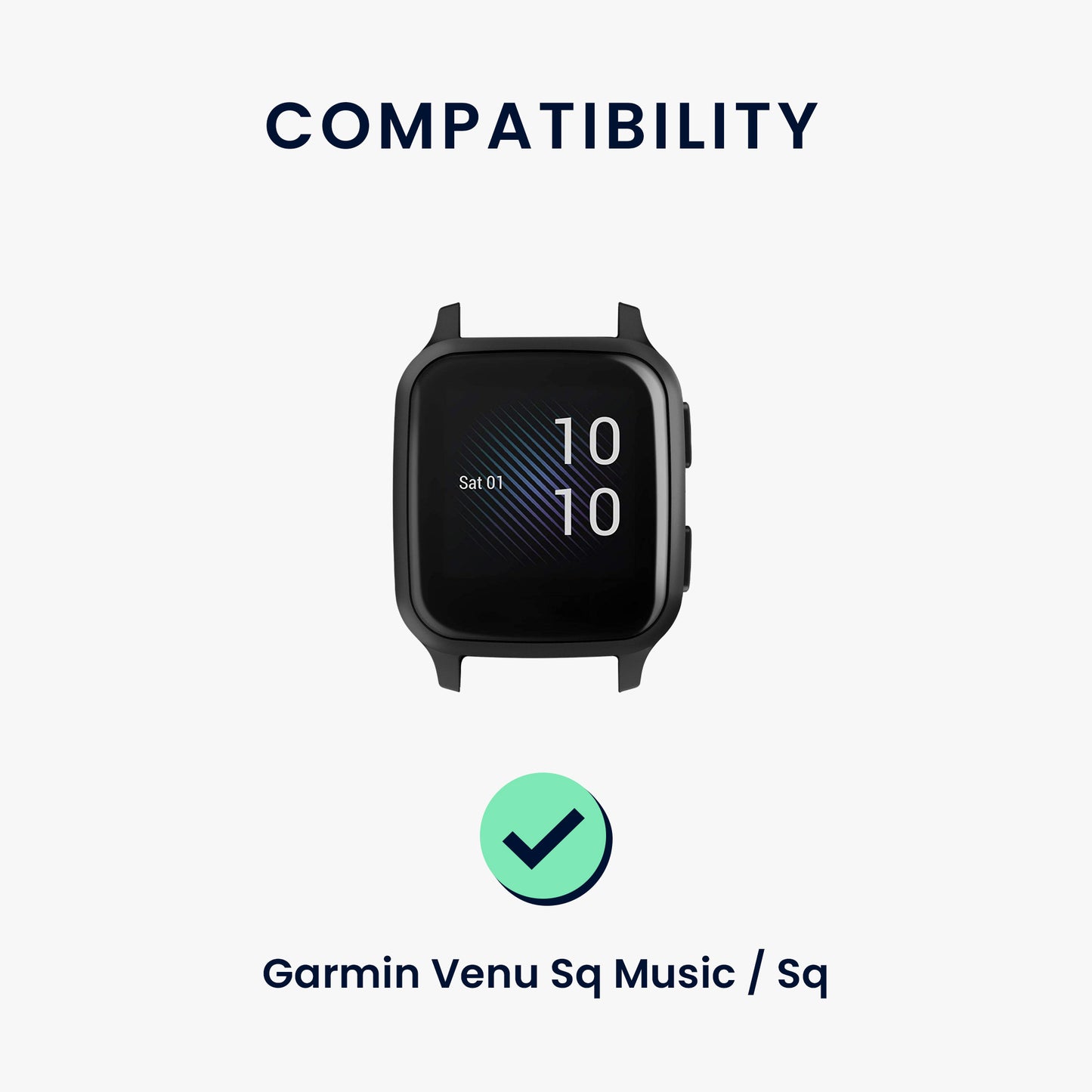 kwmobile Watch Strap for Garmin Venu Sq Music / Sq Strap Fitness Tracker Band Set Replacement Strap Smartwatch